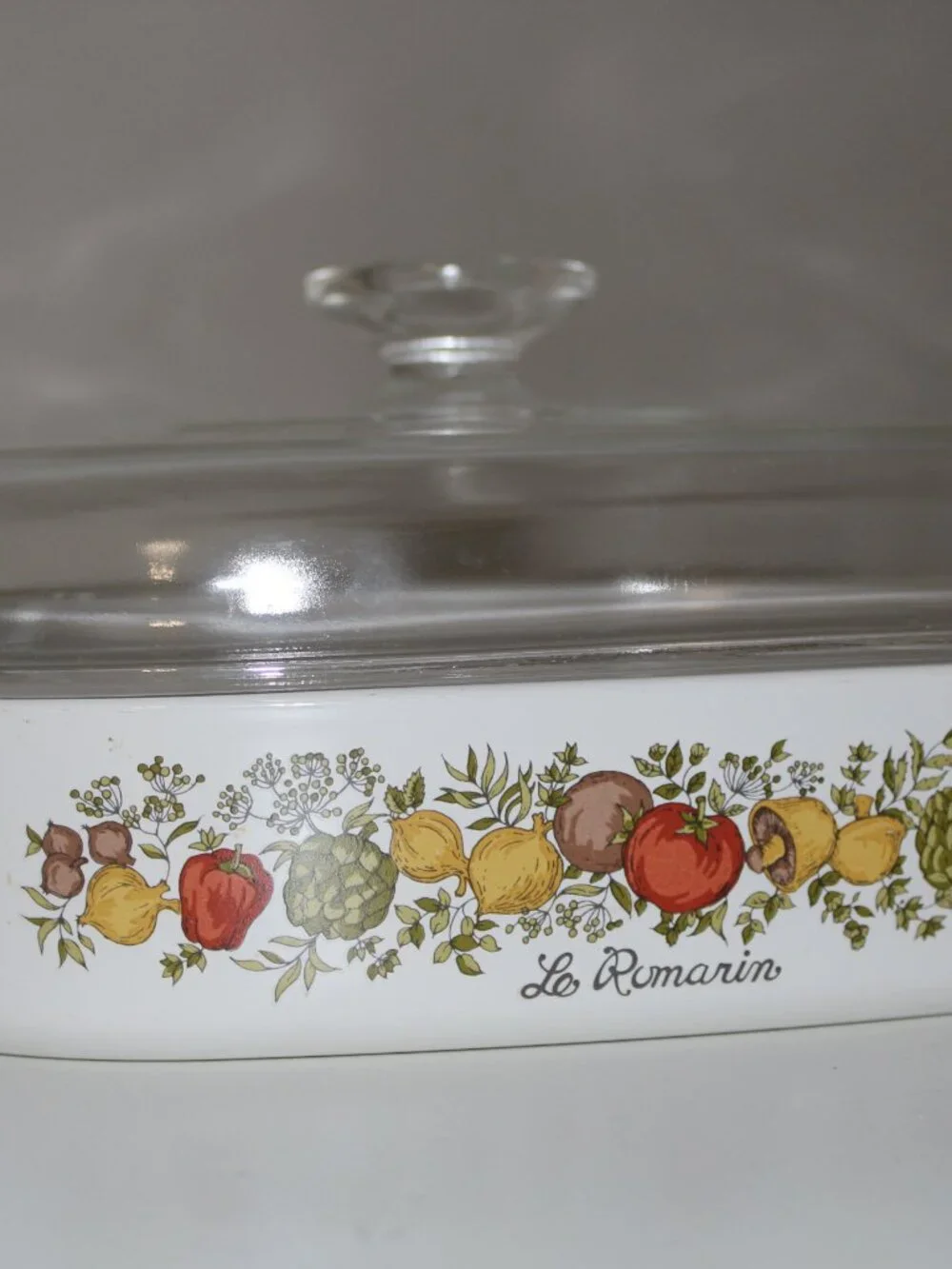 Corning Ware Spice of Life Le Romarin Dome Lid Casserole Dish A-10-B 9 3/4 X 2